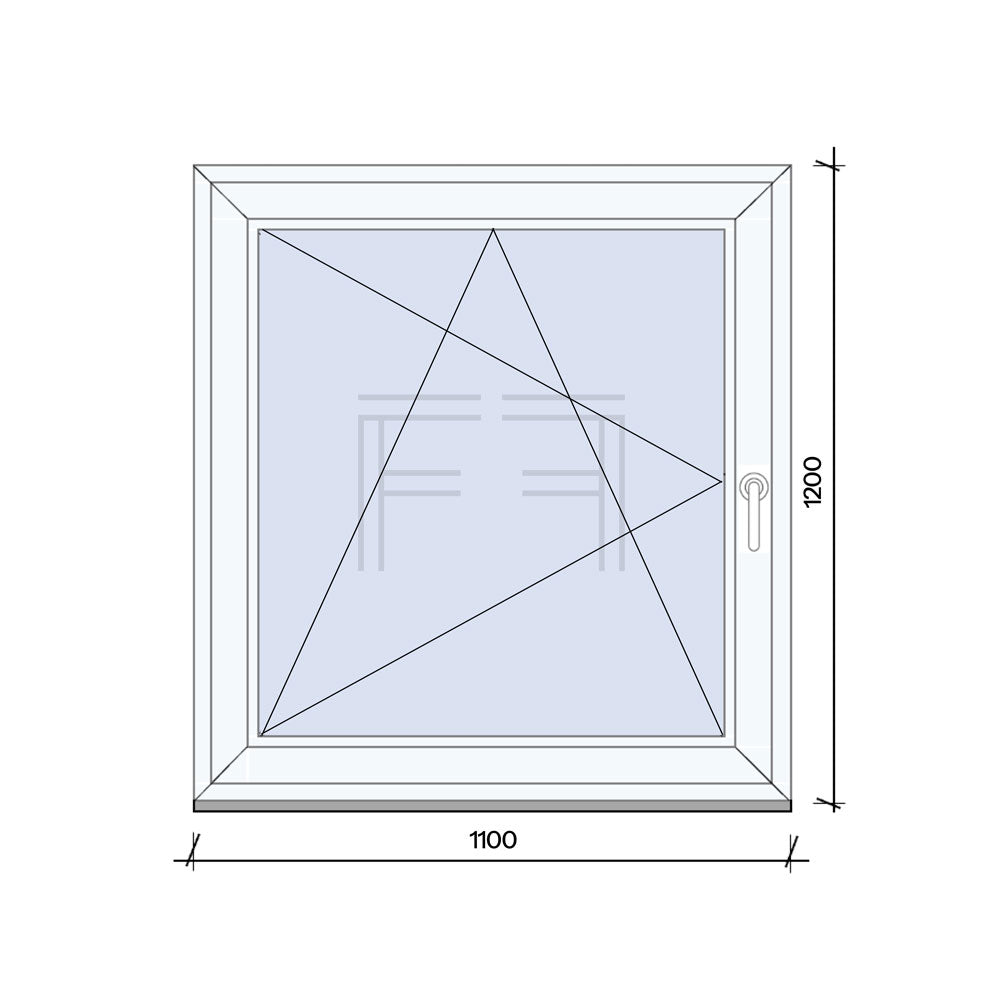 Finestra singola Anta 1100x1200