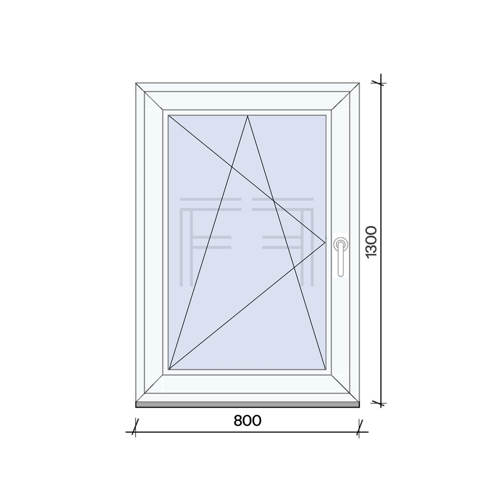 Finestra singola Anta 800x1300