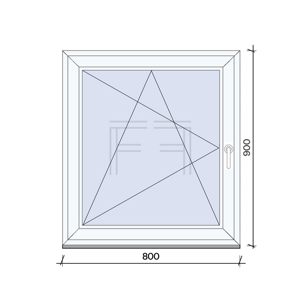 Finestra singola Anta 800x900