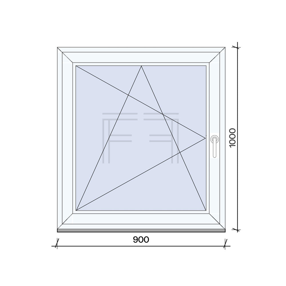 Finestra singola Anta 900x1000